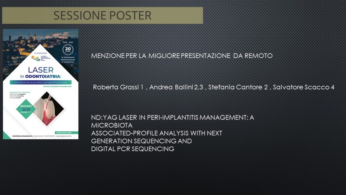 Poster vincitore del Congresso di Bergamo